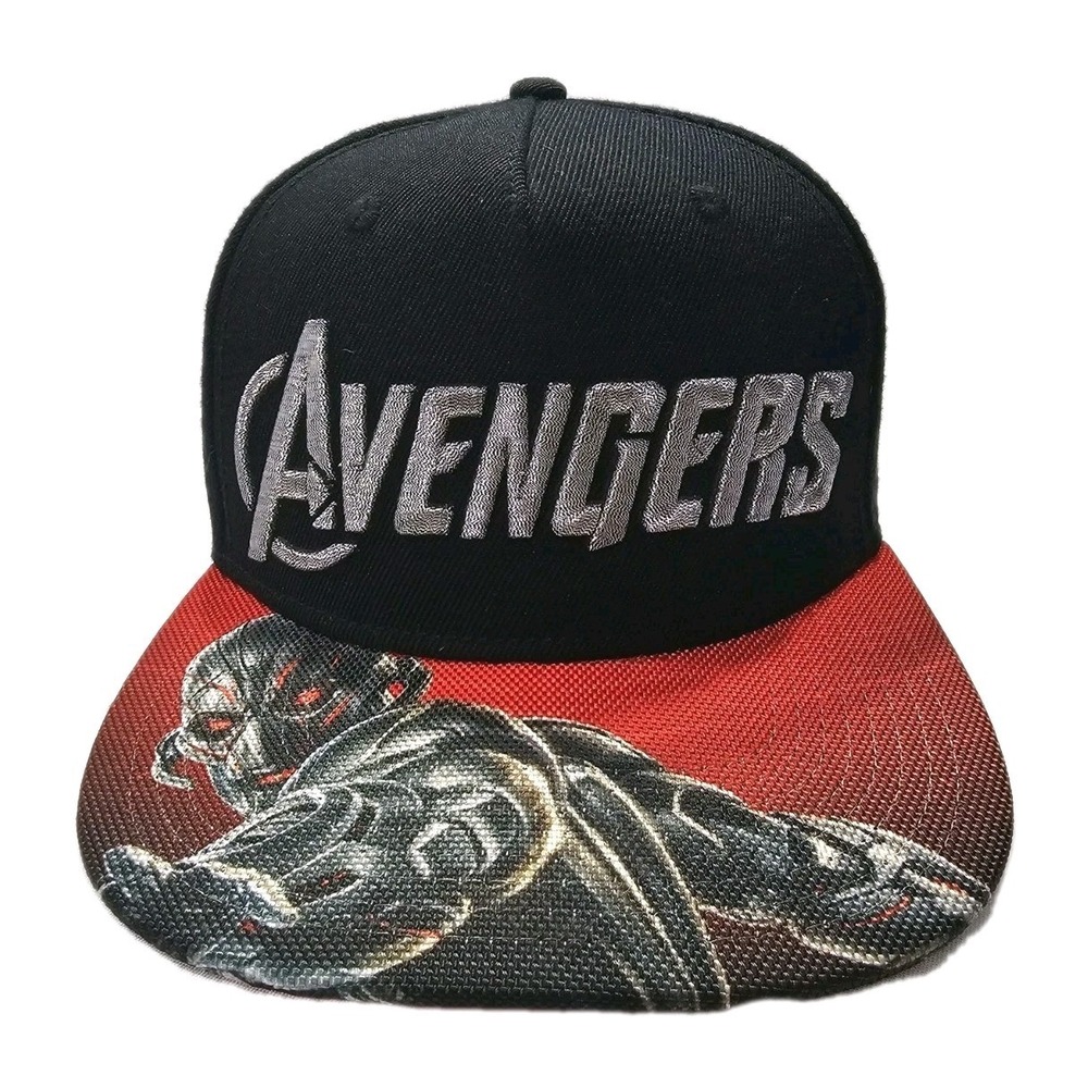 Marvels Mens Avengers Age Of Ultron‎ Embroidered Wool Logo Adjustable Snapnack